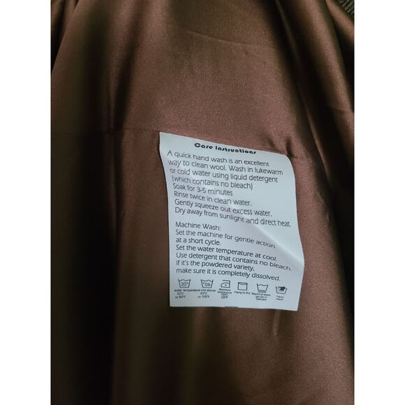 Linennaive DARK AMBER 11 ACADEMIA WOOL MIDI DRESS Size Small NWT - Picture 9 of 9